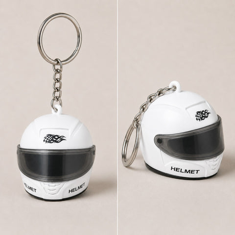 White Helmet Keychain