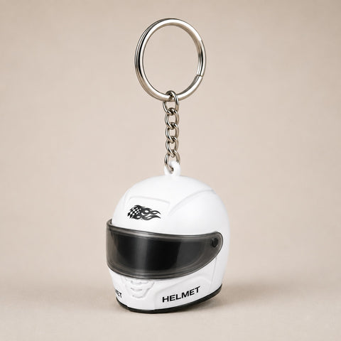 White Helmet Keychain