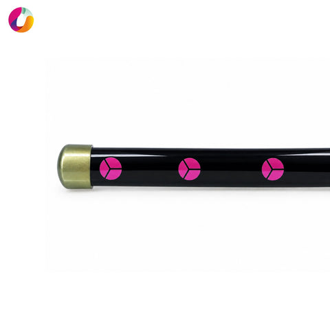 Zoro Black Small Wooden Katana with Stand | Anime-Inspired Decorative Sword