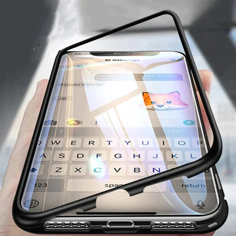 iPhone 14 Series Double Magnetic Glass Case
