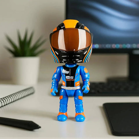 MotoGP Helmet Racer Metal Mini Figure