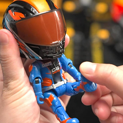 MotoGP Helmet Racer Metal Mini Figure