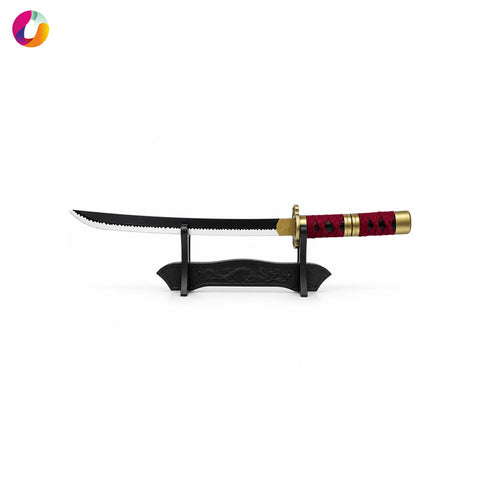 Zoro Red Wooden Katana with Stand | Anime-Inspired Decorative Sword